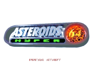 Asteroids Hyper 64 title screen for Nintendo 64